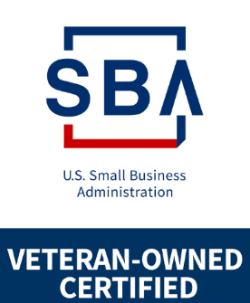 Logo of the U.S. Small Business Administration indicating veteran-owned status.